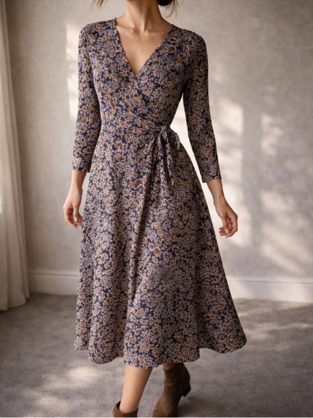 MaxMara Weekend Antique Rose Oxiria Wrap Dress